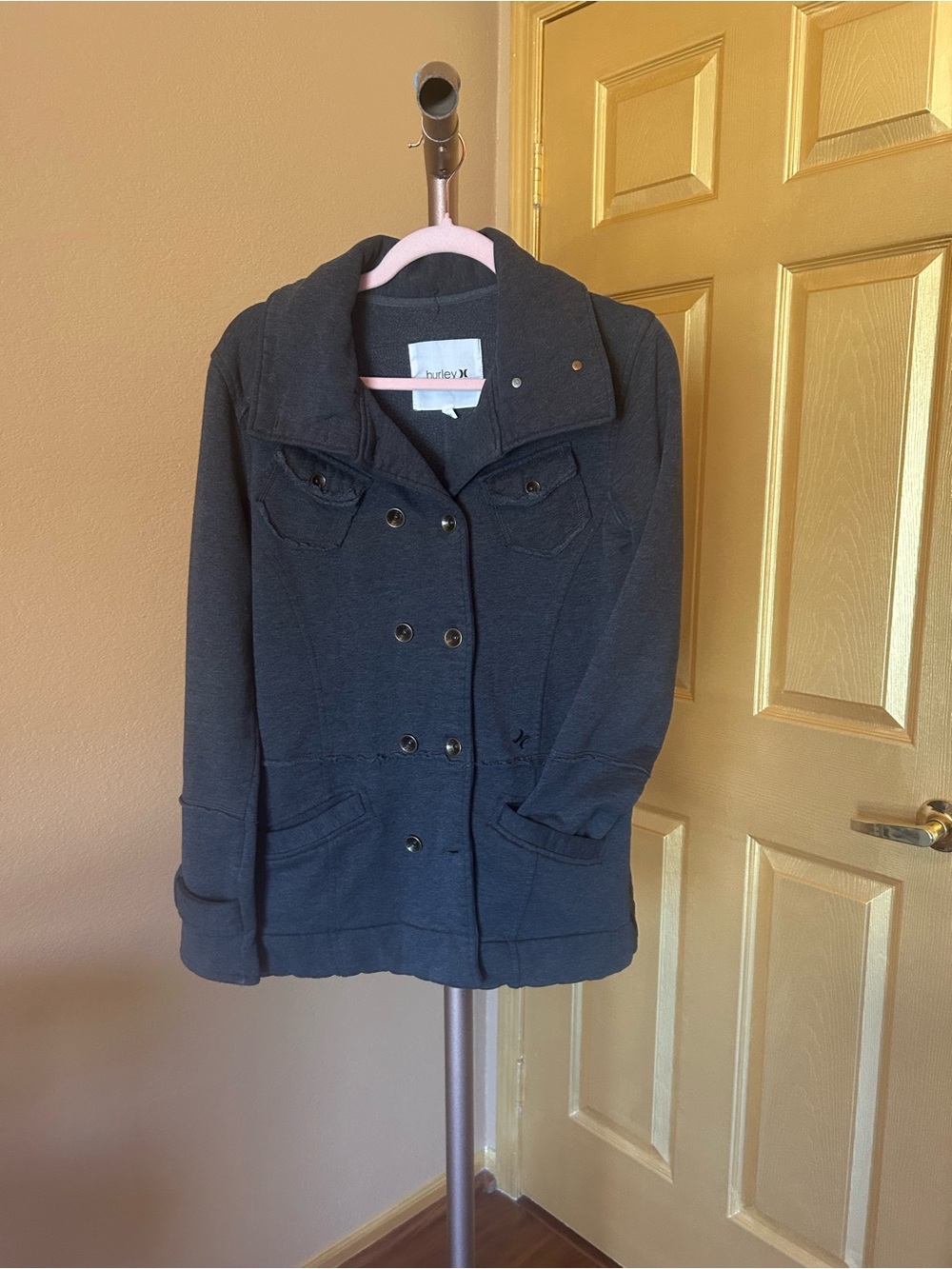 Hurley pea coat double breasted